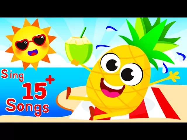 SUMMER SING ALONG! ☀️ Pineapple, Rainbows, Animals, Chicken Dance  Happy Songs by Little Angel