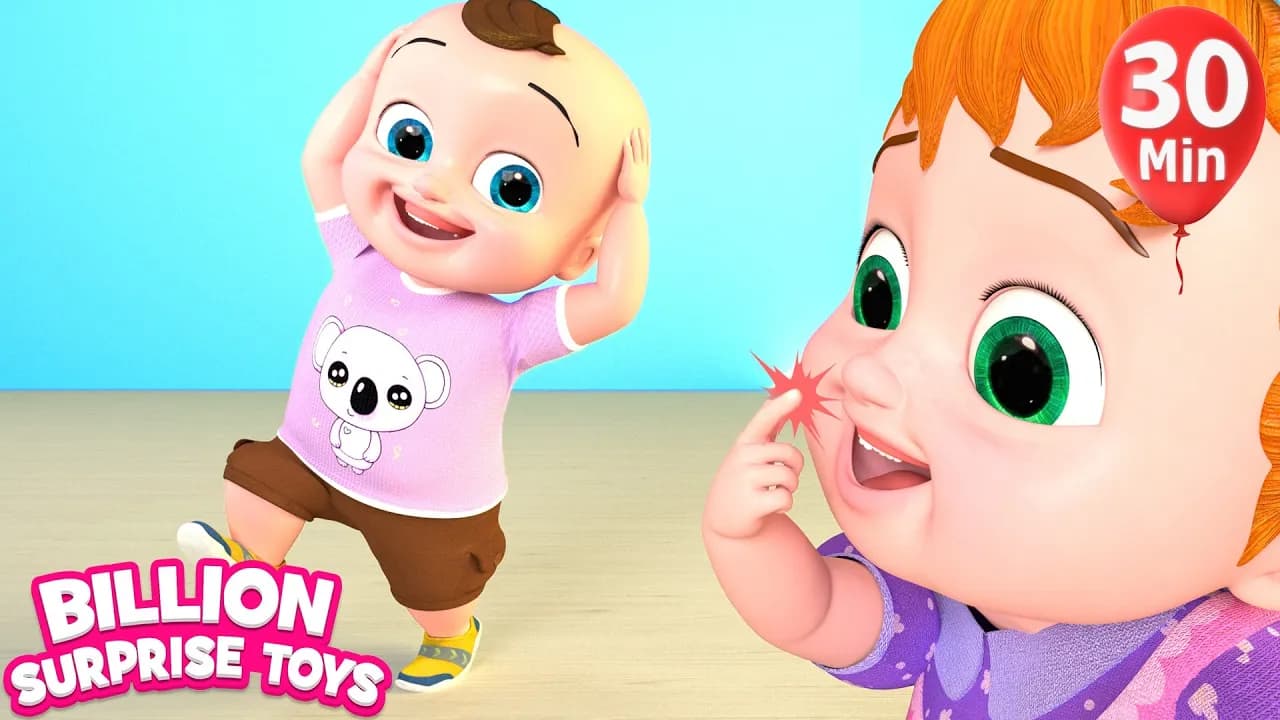 Head Shoulders Knees and Toes - BillionSurpriseToys Nursery Rhymes, Kids Songs