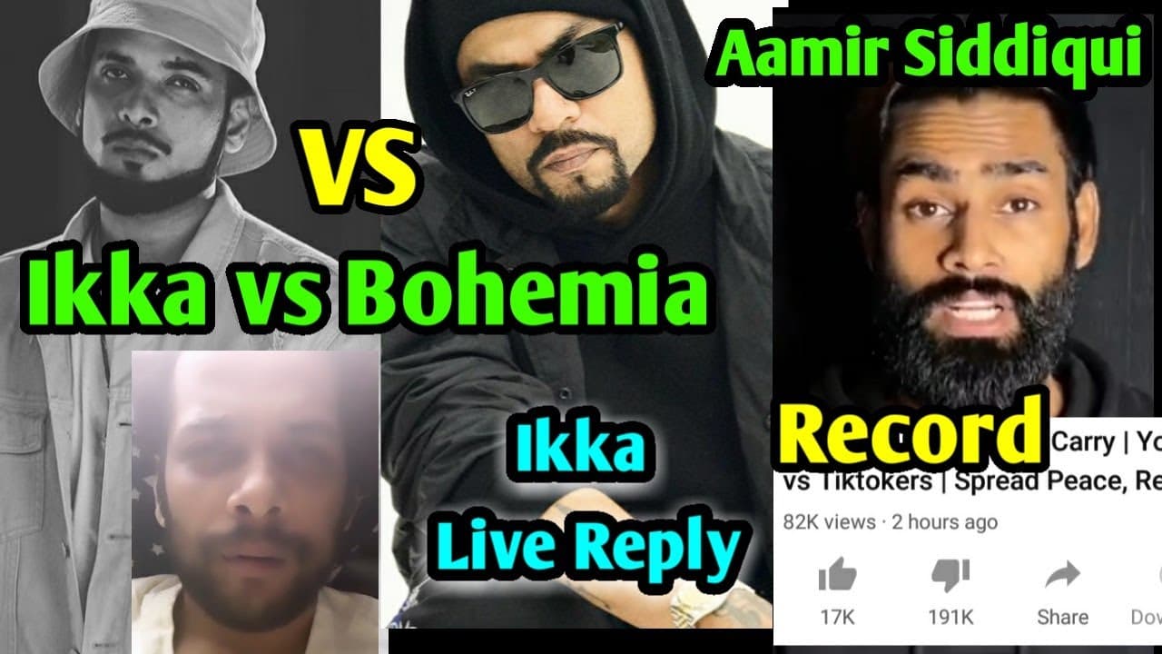 Bohemia vs Ikka | Ikka Angry Reply to Bohemia Live | Aamir Siddiqui Final Reply to Carryminati