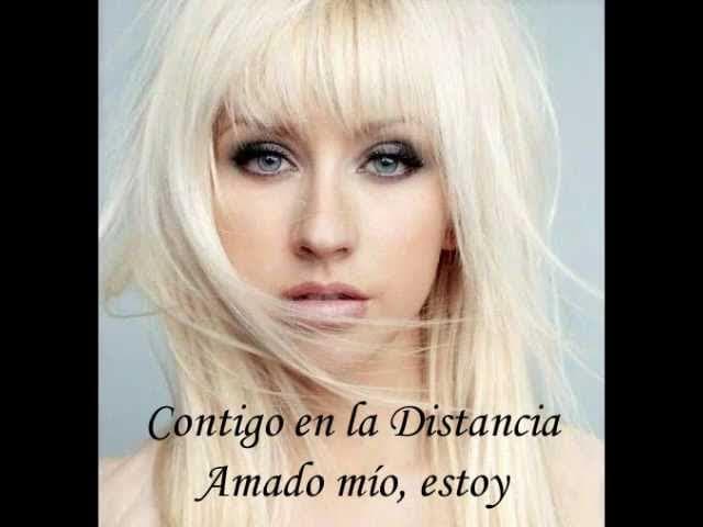 Christina Aguilera- Contigo en la Distancia With Lyrics