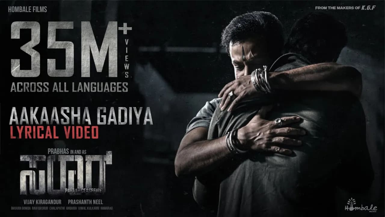 Aakaasha Gadiya (Kannada) | Salaar |Prabhas |Prithviraj |Prashanth Neel |Ravi Basrur |Hombale Films