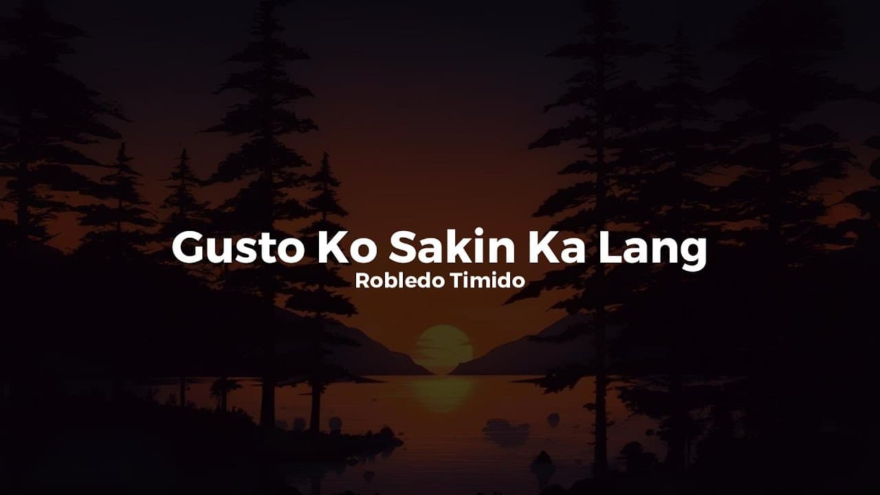 Robledo Timido - Gusto Ko Sakin Ka Lang (Lyrics)