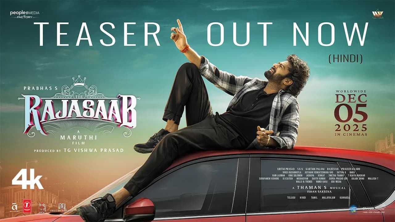 The Raja Saab Hindi Teaser | Prabhas | Maruthi | Thaman | TG Vishwa Prasad | Dec 5, 2025