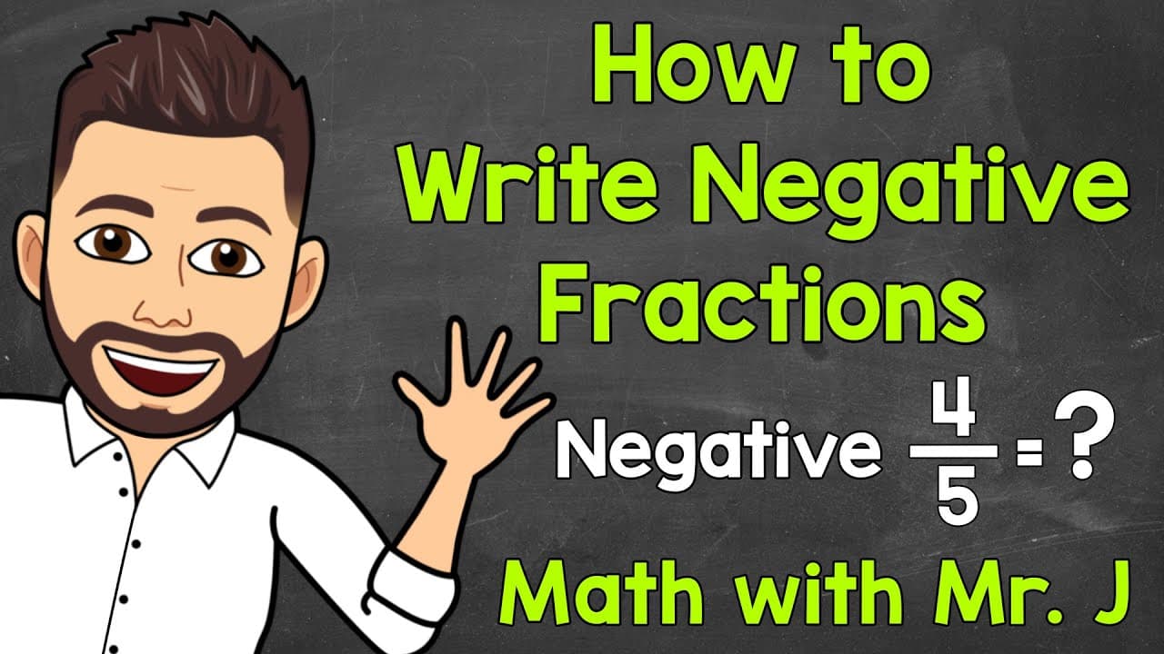 Negative Fractions: Add, Subtract, Multiply, and Divide