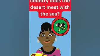 In which African country does the desert meet the sea?
