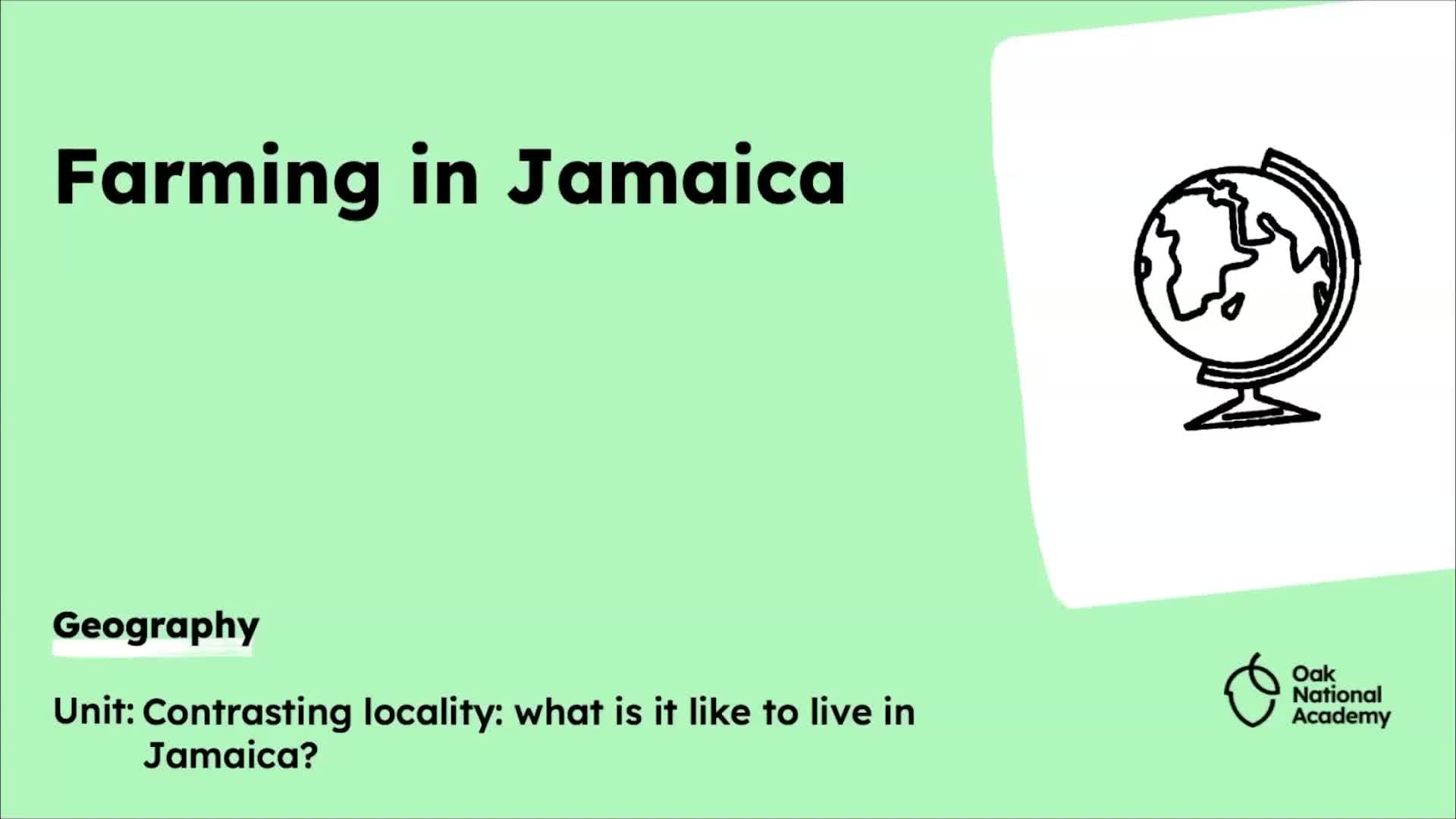 Farming in Jamaica